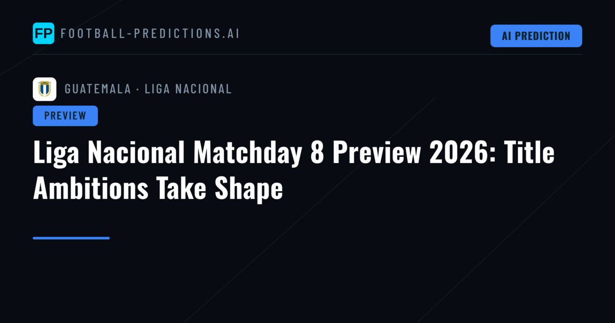 Liga Nacional Matchday 8 Preview 2026: Title Ambitions Take Shape