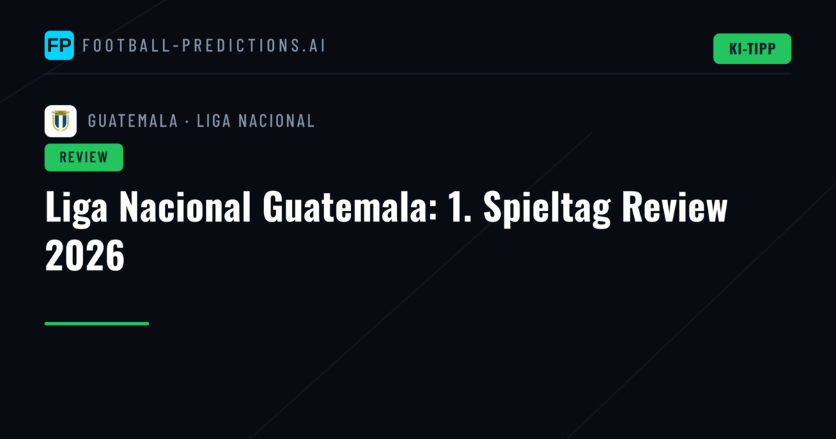 Liga Nacional Guatemala: 1. Spieltag Review 2026