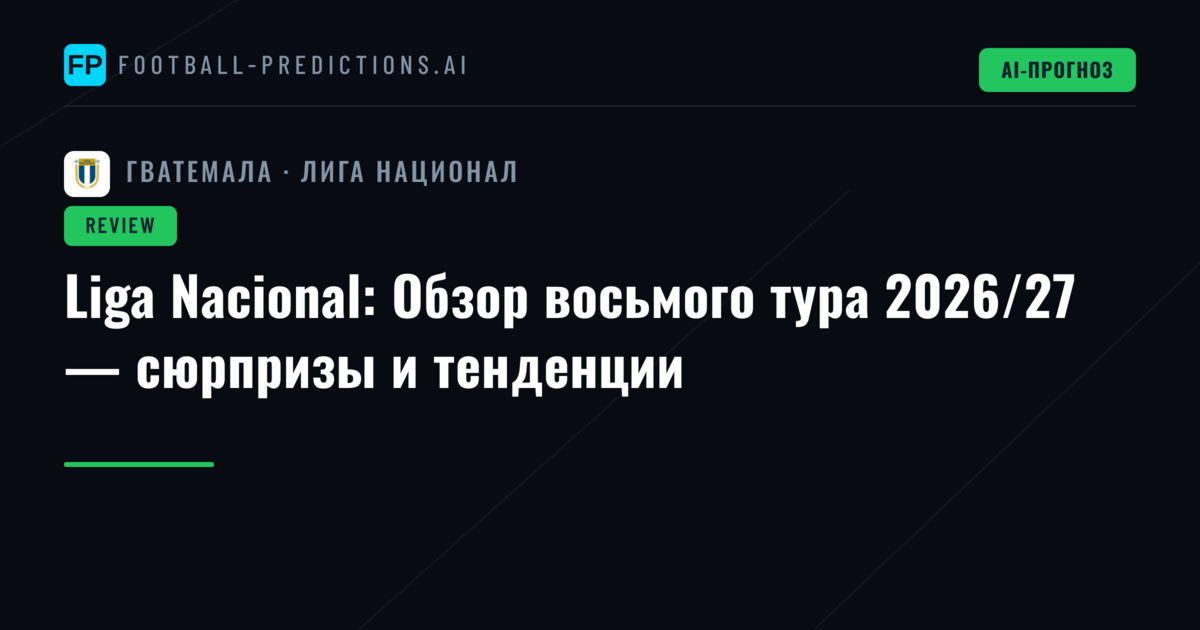 Liga Nacional: Обзор восьмого тура 2026/27 — сюрпризы и тенденции