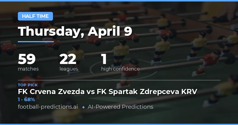 Key Insights for 9 April 2026 Half Time Betting