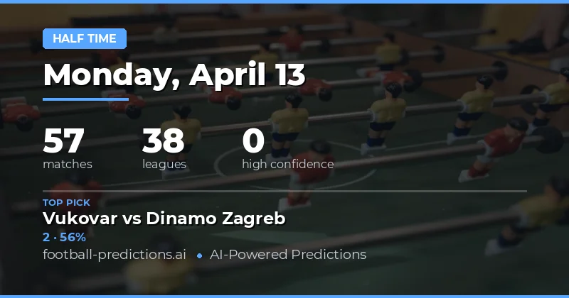 Half-Time Insights for 13 April 2026