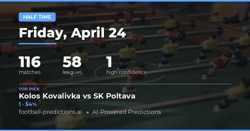 Mastering the Half Time Result Markets on 24 Apr 2026