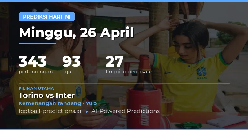 Prediksi & Tips Sepak Bola — Minggu, 26 April, 2026