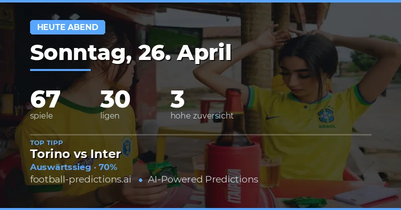 Heutige Fußballvorhersagen: 26. April 2026