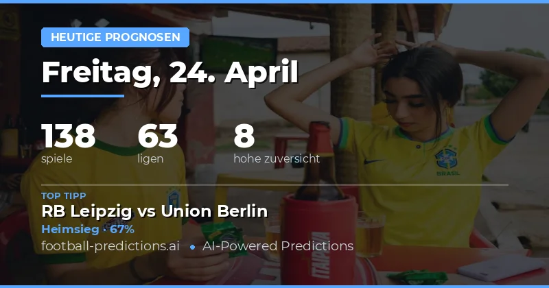 Übersicht der heutigen Football-Begegnungen am 24 Apr 2026