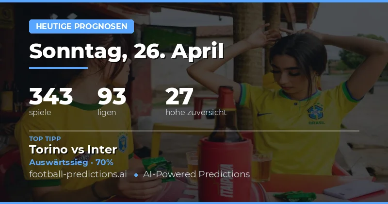 Fußball Tipps & Vorhersagen — Sonntag, 26. April, 2026