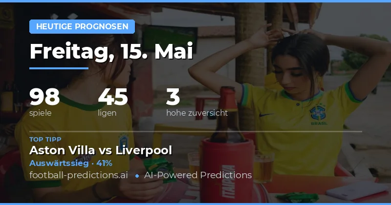 Fussball Vorhersagen und Tipps für den 15. Mai 2026