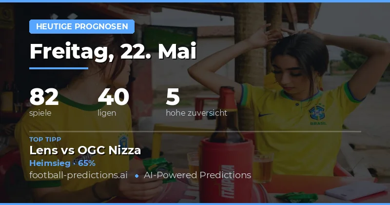 Fußball Tipps und Vorhersagen für den 22. Mai 2026