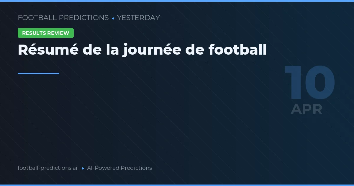 Résumé de la journée de football