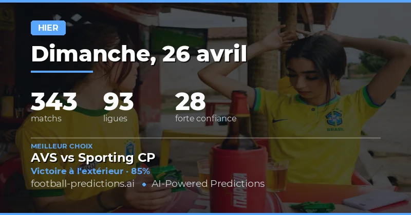Bilan global des pronostics pour la journée du 26 avril 2026