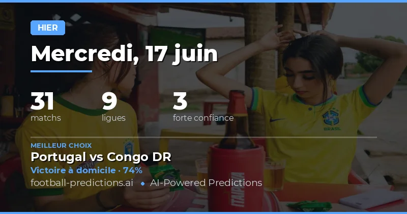 Bilan des predictions du mercredi 17 juin