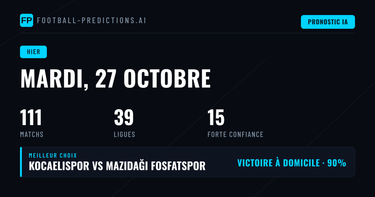 Une journée_volume où les totaux de buts ont tenu la distance