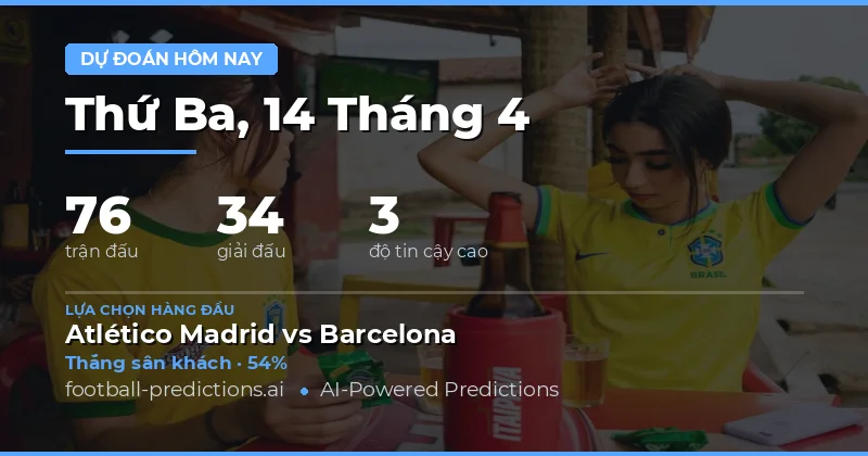 Dự đoán bóng đá hôm nay 14/4/2026 – Cân bằng giữa cơ hội và rủi ro
