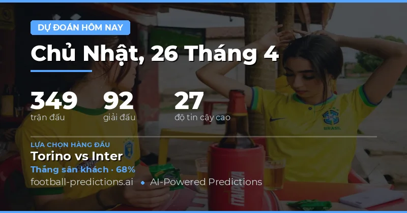 Dự Đoán & Mẹo Bóng Đá — Chủ Nhật, 26 Tháng 4, 2026