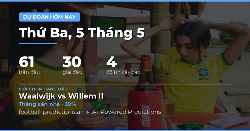 Tổng quan thị trường cá cược bóng đá ngày 5 tháng 5 năm 2026