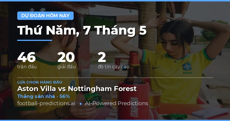 Tổng quan thị trường cá cược bóng đá ngày 7 tháng 5 năm 2026