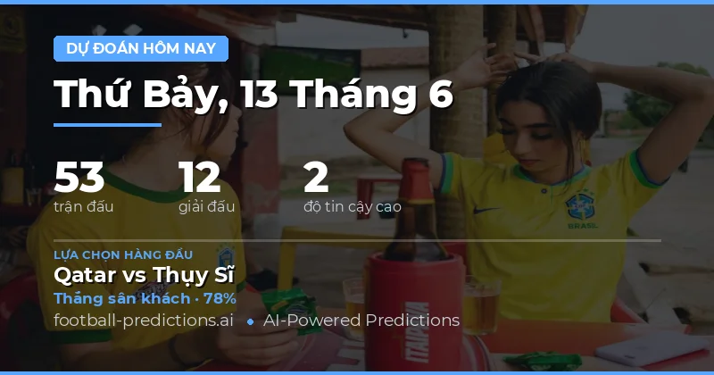 Dự Đoán & Mẹo Bóng Đá — Thứ Bảy, 13 Tháng 6, 2026