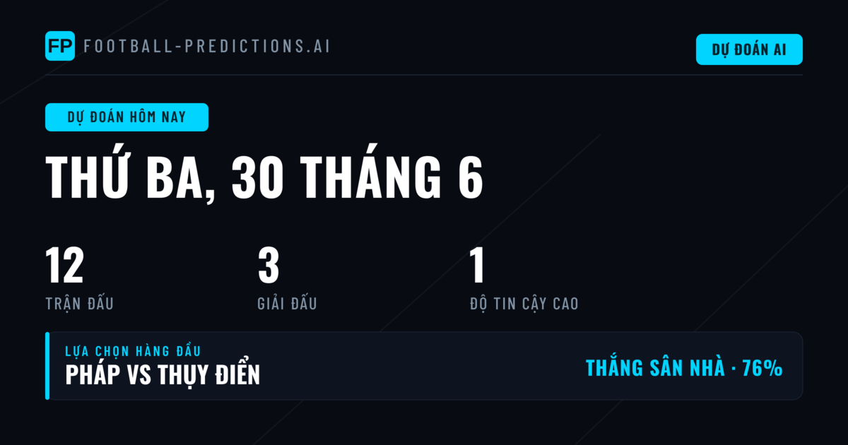 Bức tranh bóng đá ngày 30/06/2026: Từ World Cup đến các giải đấu khu vực