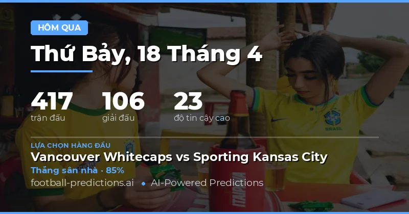 Kết quả bóng đá hôm qua 18/4/2026