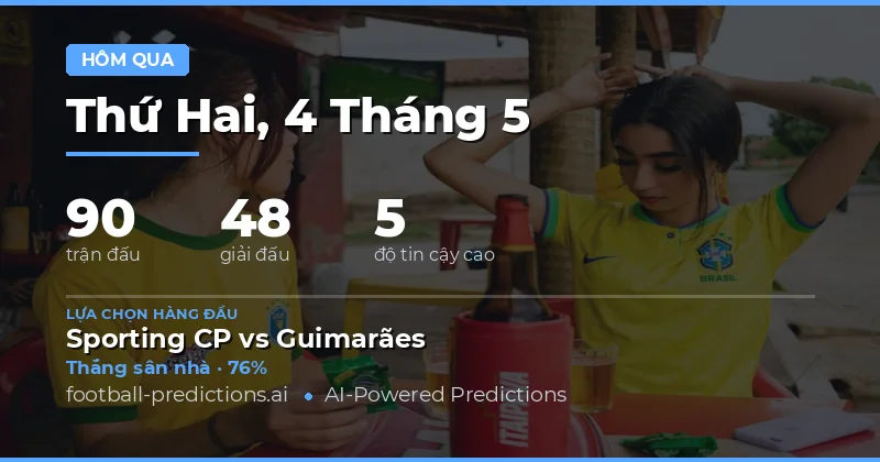 Tổng quan kết quả dự đoán bóng đá ngày 4 tháng 5 năm 2026