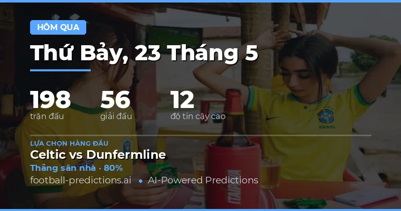 Báo cáo hiệu năng dự đoán bóng đá ngày 23 tháng 5 năm 2026
