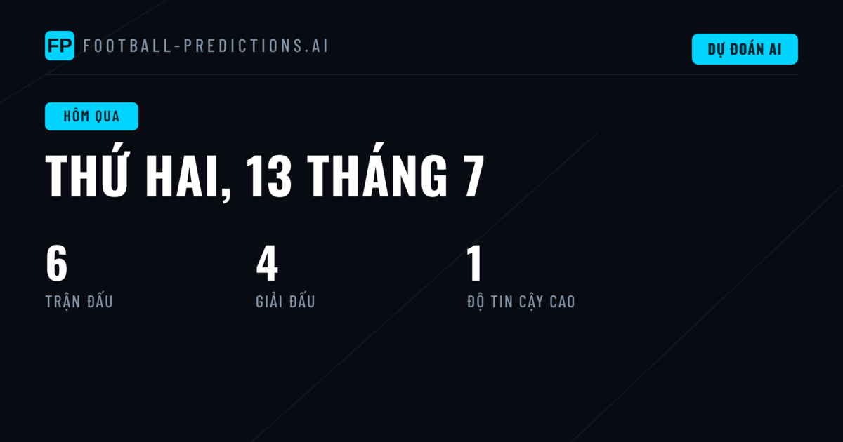 Tổng quan ngày dự đoán 13/07/2026