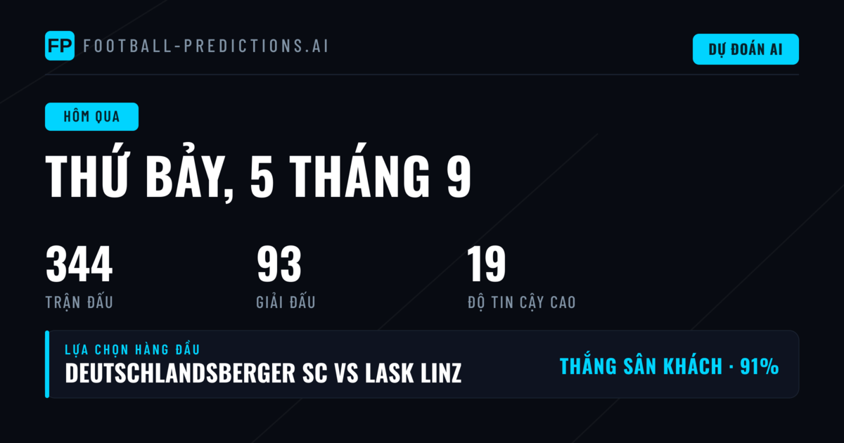 Tổng quan ngày thi đấu 5/9/2026