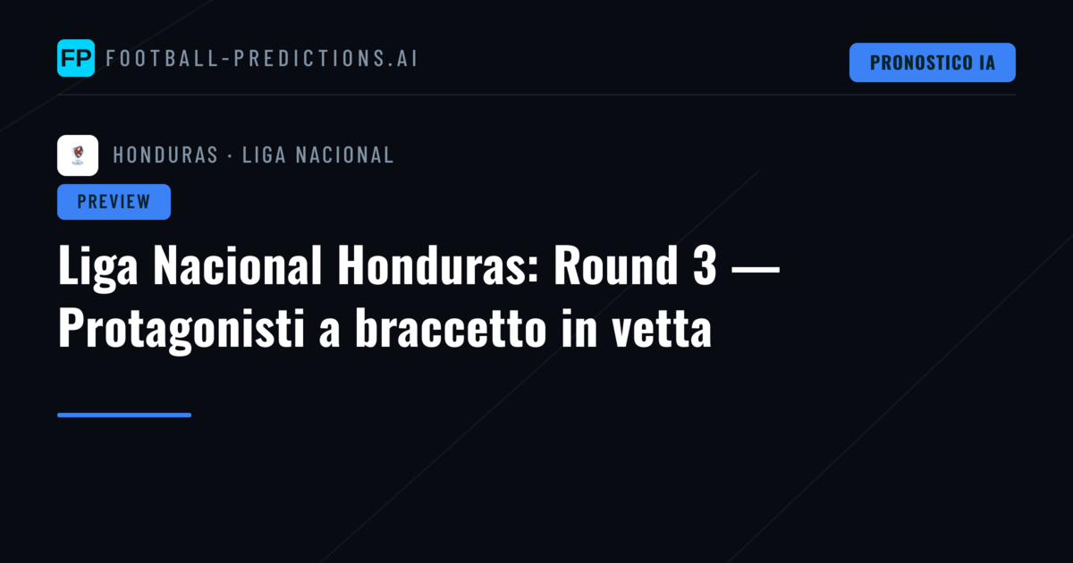 Liga Nacional Honduras: Round 3 — Protagonisti a braccetto in vetta