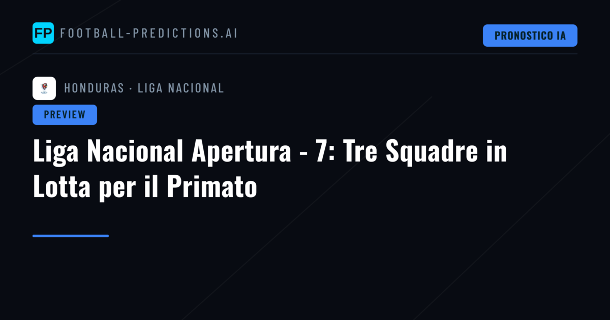 Liga Nacional Apertura - 7: Tre Squadre in Lotta per il Primato