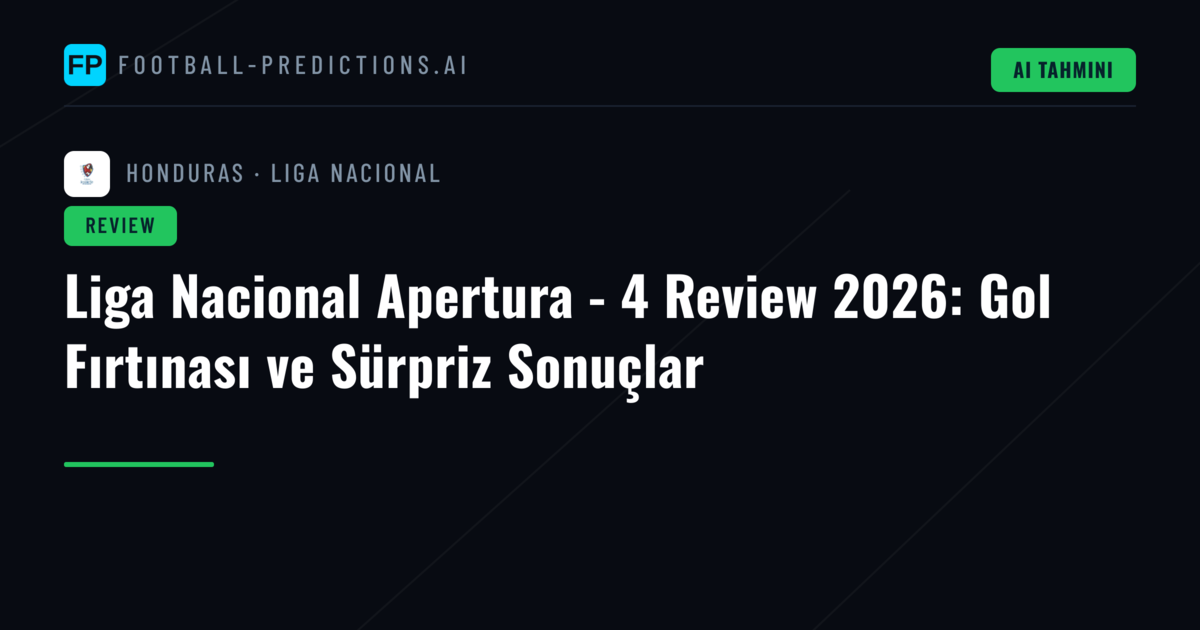 Liga Nacional Apertura - 4 Review 2026: Gol Fırtınası ve Sürpriz Sonuçlar