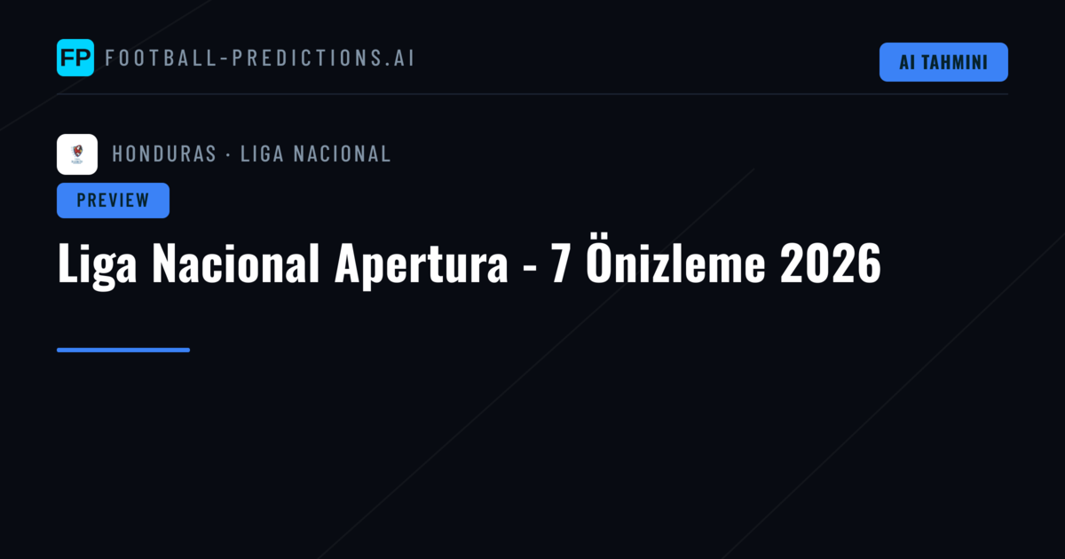 Liga Nacional Apertura - 7 Önizleme 2026