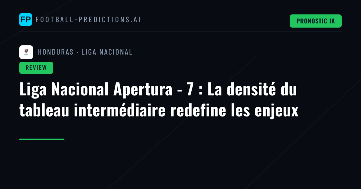Liga Nacional Apertura - 7 : La densité du tableau intermédiaire redefine les enjeux