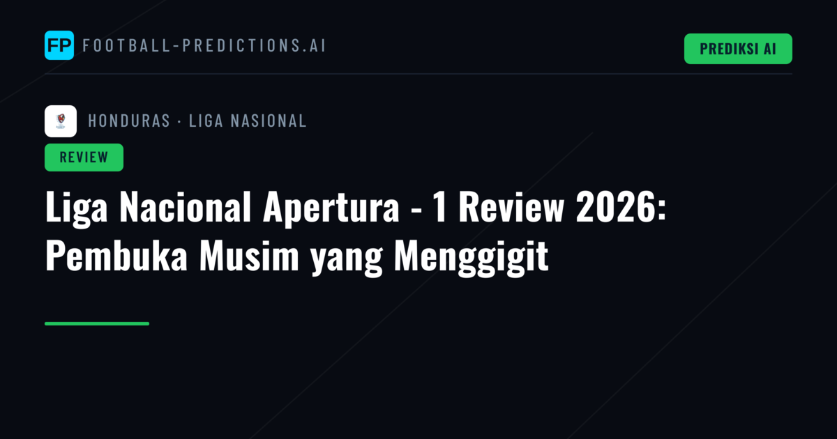 Liga Nacional Apertura - 1 Review 2026: Pembuka Musim yang Menggigit