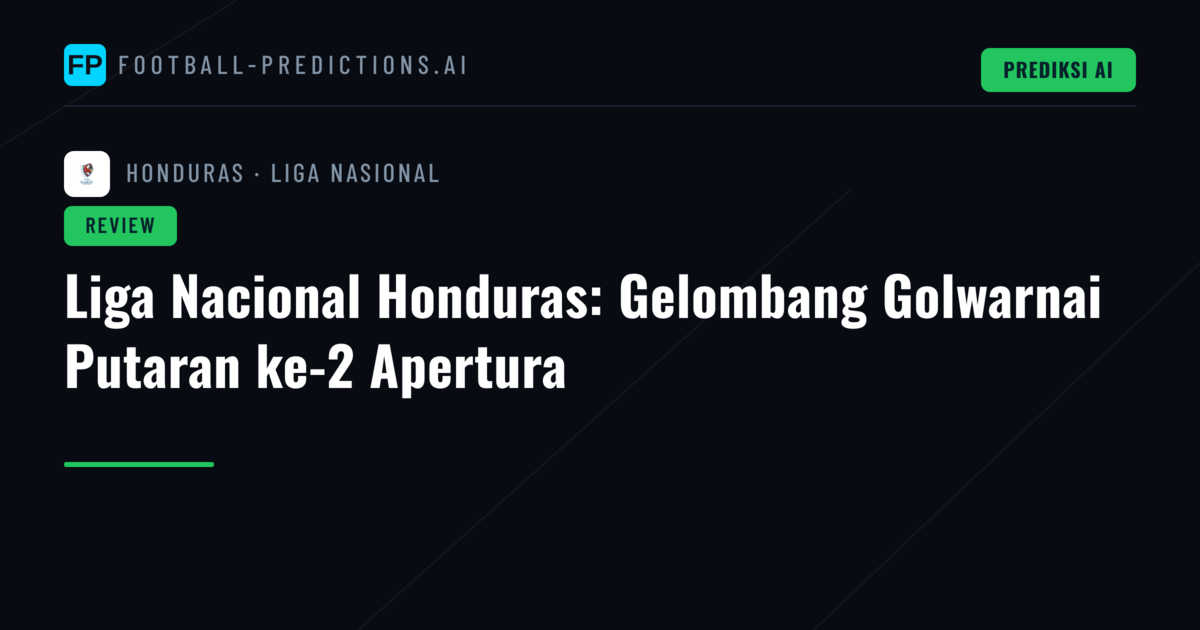 Liga Nacional Honduras: Gelombang Golwarnai Putaran ke-2 Apertura