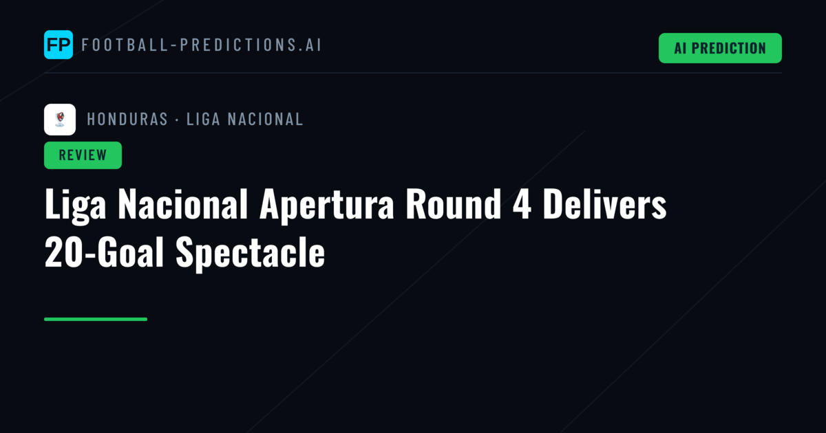 Liga Nacional Apertura Round 4 Delivers 20-Goal Spectacle