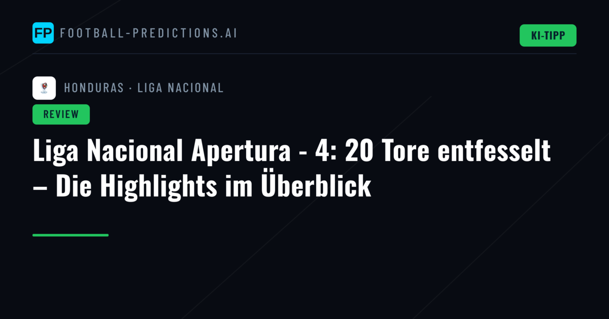 Liga Nacional Apertura - 4: 20 Tore entfesselt – Die Highlights im Überblick