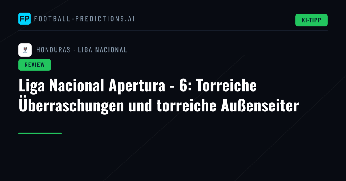 Liga Nacional Apertura - 6: Torreiche Überraschungen und torreiche Außenseiter