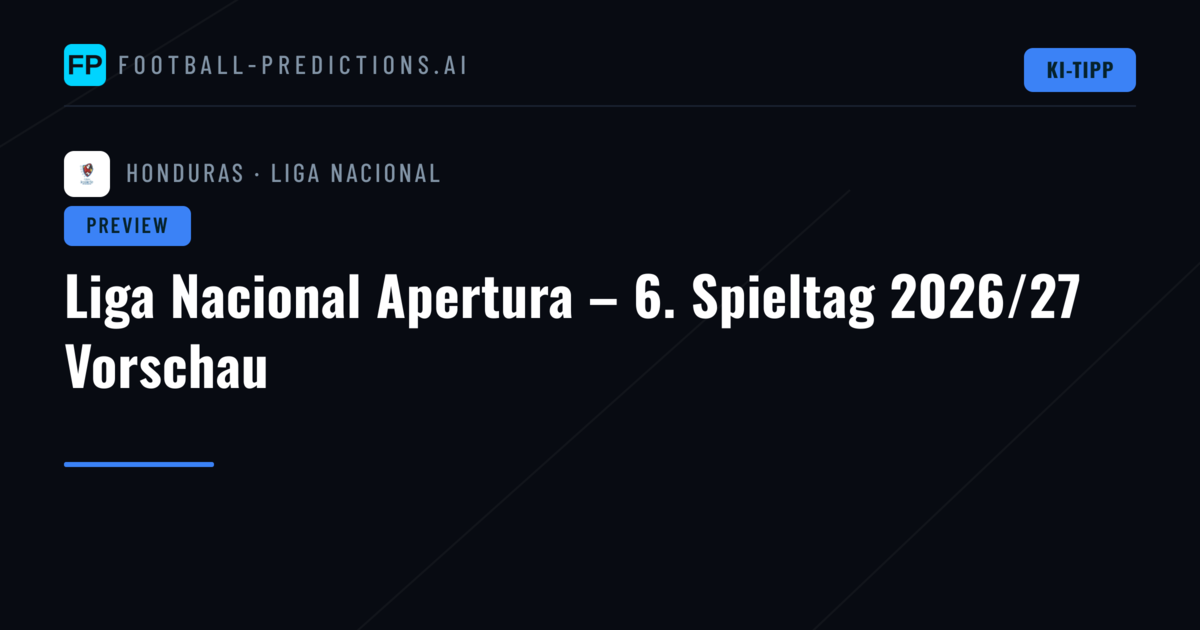 Liga Nacional Apertura – 6. Spieltag 2026/27 Vorschau