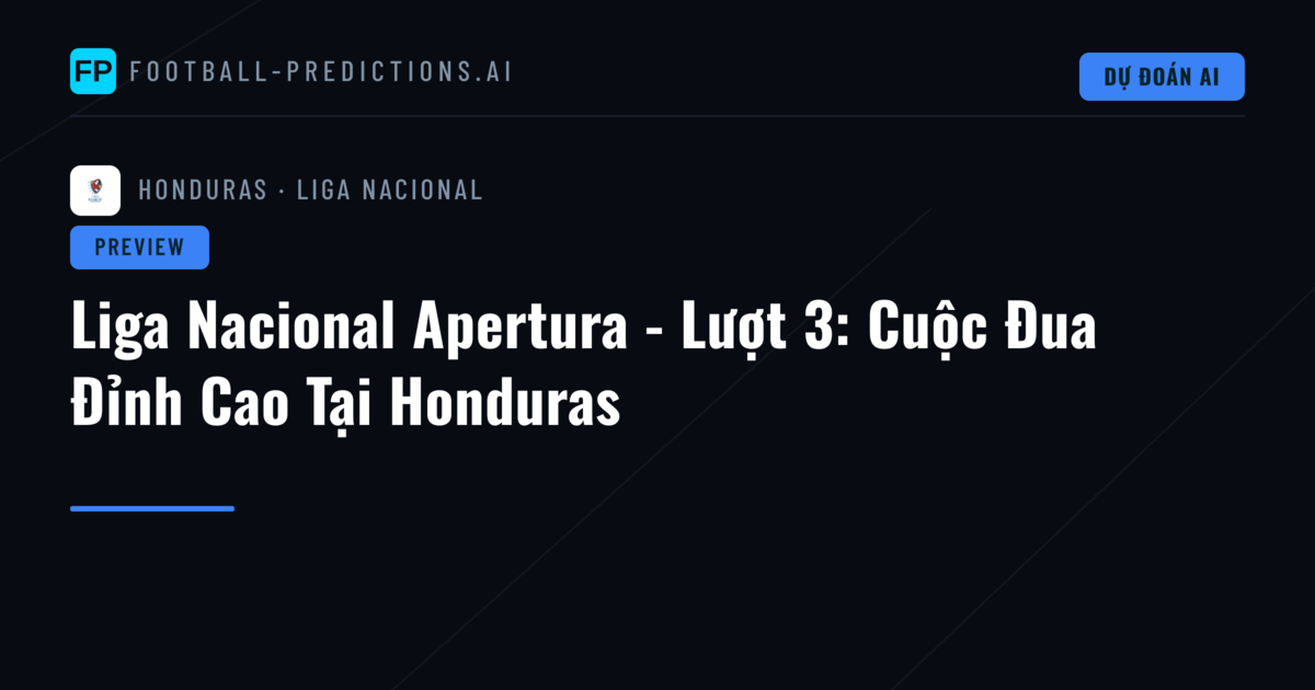 Liga Nacional Apertura - Lượt 3: Cuộc Đua Đỉnh Cao Tại Honduras