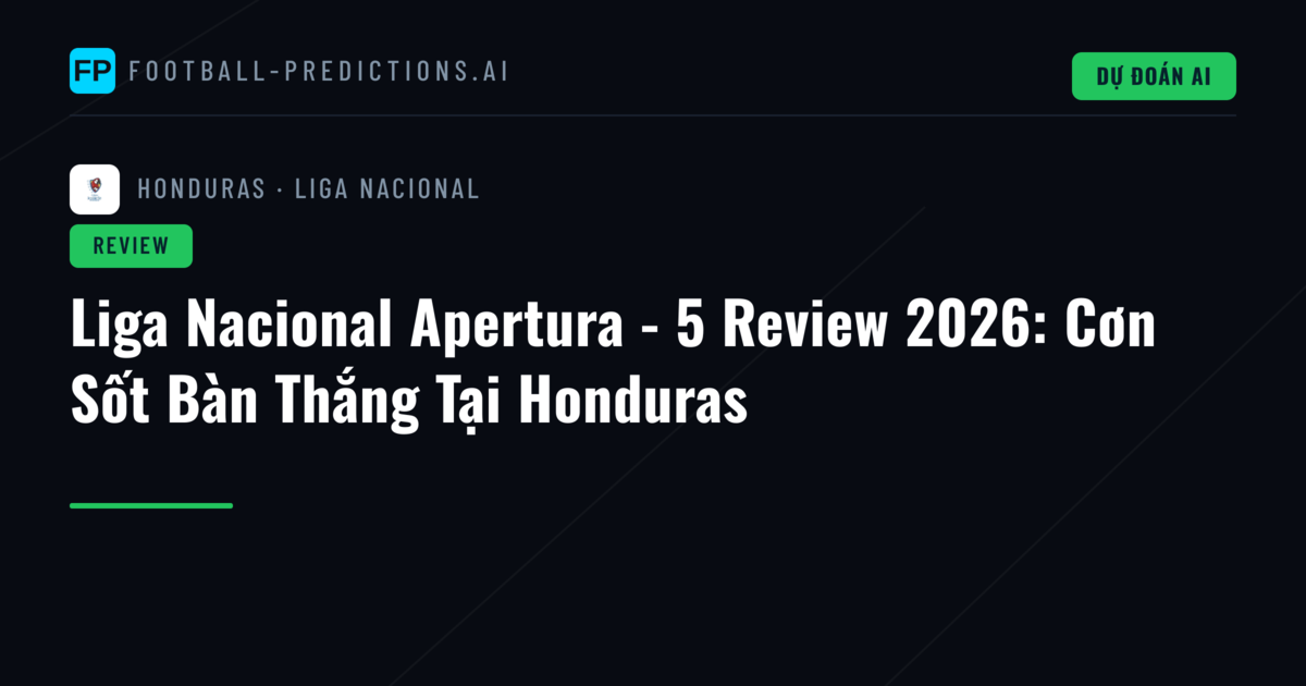 Liga Nacional Apertura - 5 Review 2026: Cơn Sốt Bàn Thắng Tại Honduras