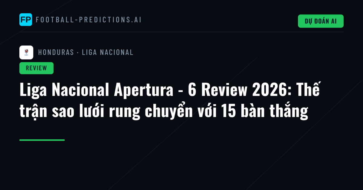 Liga Nacional Apertura - 6 Review 2026: Thế trận sao lưới rung chuyển với 15 bàn thắng