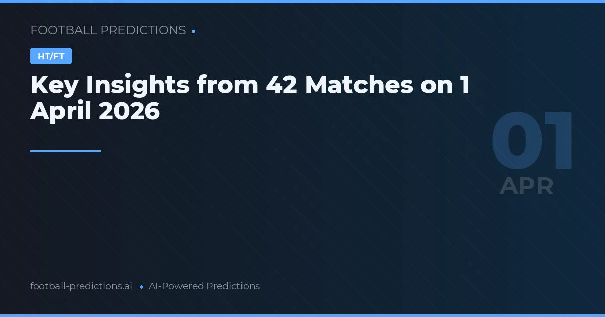 Key Insights from 42 Matches on 1 April 2026