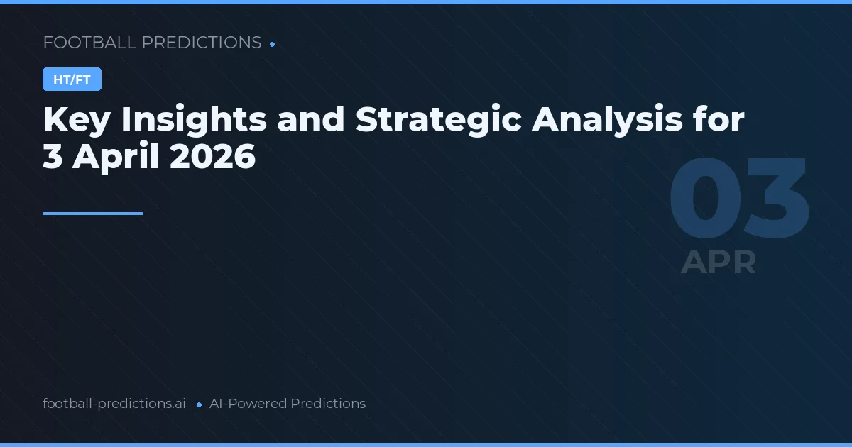 Key Insights and Strategic Analysis for 3 April 2026