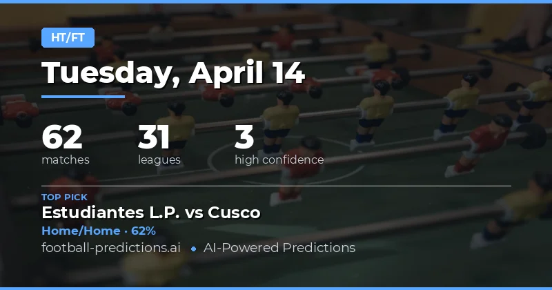 Key Insights for Half Time / Full Time Betting on 14 April 2026