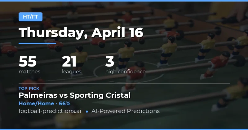 Key Insights for Half Time / Full Time Betting on 16 April 2026