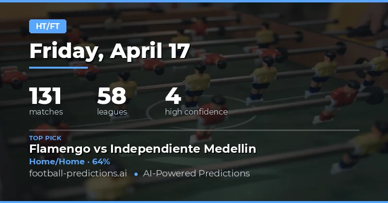 Key Insights for Half Time / Full Time Betting on 17 April 2026