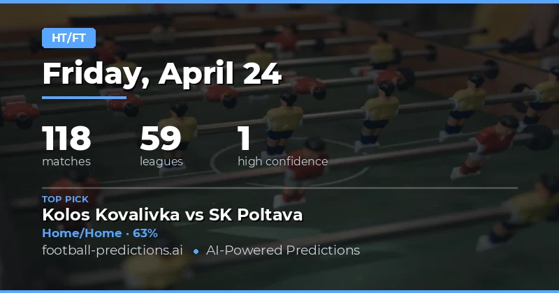 Mastering the Half Time/Full Time Market on 24 Apr 2026