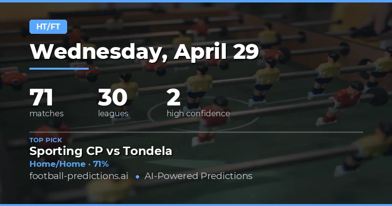 Half Time / Full Time Betting Guide for April 29, 2026