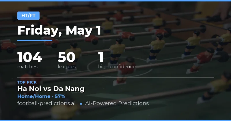 Half Time / Full Time Betting Preview: 1 May 2026