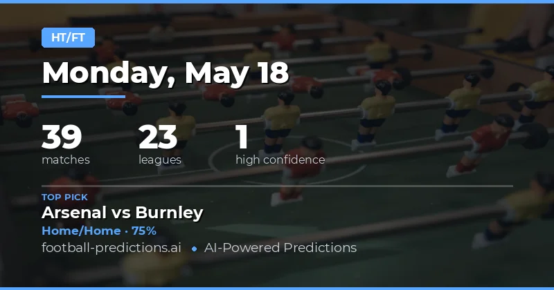 Strategic Insights for Half Time / Full Time Betting on 18 May 2026
